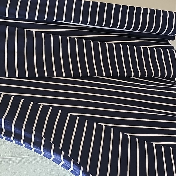 Lauren Ralph Lauren Women's Stripe Navy White Full Lenght Skirt Size Small - Picture 3 of 6